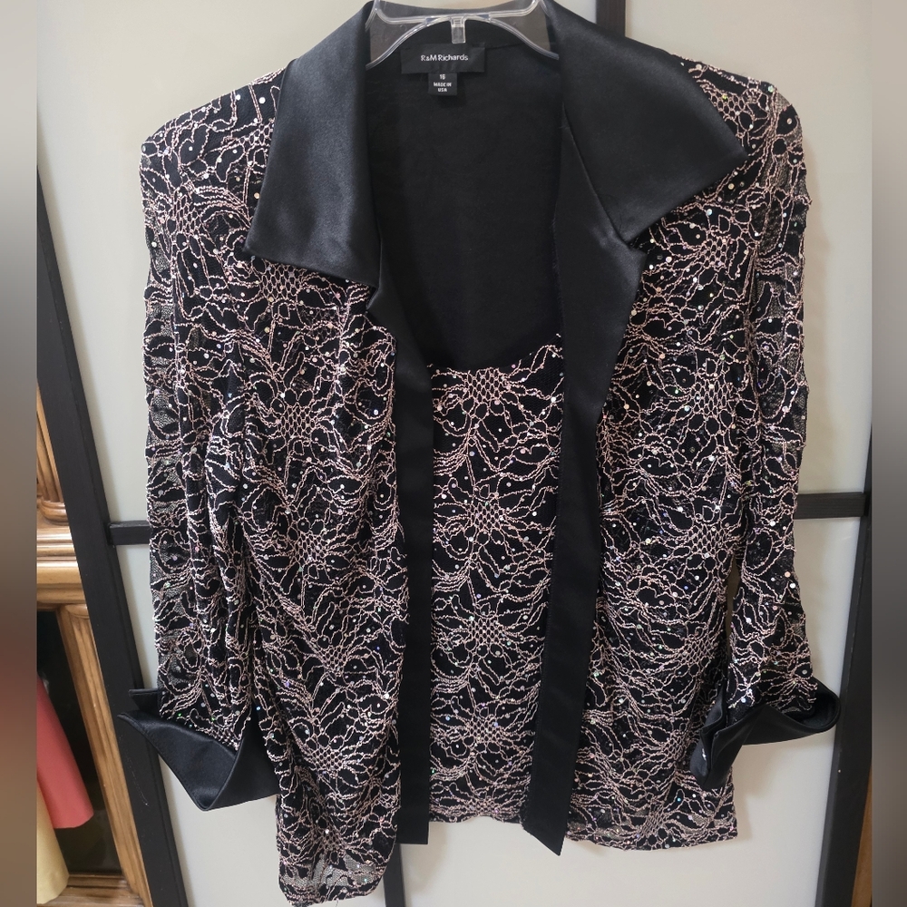 NEW ELEGANT DRESS TOP SATIN & SHIMMER PLUS SIZE 16